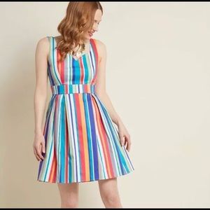 Rainbow Pinup Fit and Flare Dress